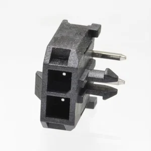 Gold Star NCWS300-02R Micro-Fit Voedingsconnector, 3.00mm Pitch, 2-Pins Mannelijk, 90 Graden, Soldee