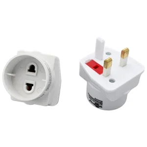 Jeu de fiches secteur UK, 2 pôles, adaptateur