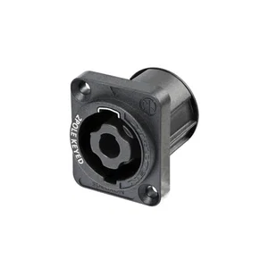 Neutrik NL2MPXX speakON Chassisconnector, 2-polig, Faston, 24A, Zwart