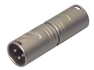 Neutrik NTR-NA3MM XLR Adapter, 3-Polig, Mannelijk-Mannelijk, Inline
