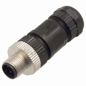 PA-M12A-04P-MM-SL7001-00Z M12 Ronde Connector, 4-Polig Mannelijk, A-Gecodeerd, IP67, Soldeeraansluit