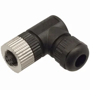 M12 5-Polige Vrouwelijke A-Gecodeerde Connector, 90° Haaks, Solderen, IP67