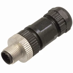 M12 5-Polige Mannelijke A-Gecodeerde Connector, 180° Recht, Solderen, IP67