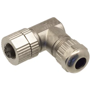 M12 Afgeschermde 5-pins Vrouwelijke Haakse Connector, A-gecodeerd, Soldeeraansluiting