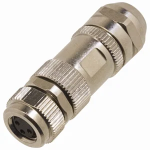 M8 3-polige A-gecodeerde afgeschermde rechte soldeerconnector, IP67, voor 4.0-6.0mm kabel