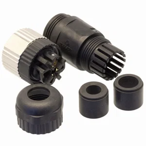 M12 3-pins Vrouwelijke Rechte Connector, A-gecodeerd, Schroefaansluiting