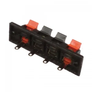 PT-932B Luidsprekerconnector, 2x2-polig, 50x13mm, Veerklem, Rood-Zwart