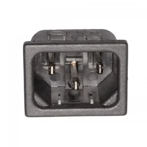 Bulgin PX0575-10-48 Connecteur Secteur Mâle pour Montage Panneau, 3 Pôles, 10/15A, 250V, Encliquetab