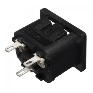 Bulgin PX0575-20-28 Connecteur Mâle Secteur à Monter sur Panneau, 3 Broches, Cosse Faston 2.8mm, 250