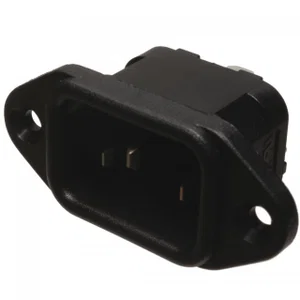 Connecteur Mâle Bulgin PX0580-48 pour Montage Panneau Secteur, Borne Faston 4,8mm, 250V, 10/15A, Con