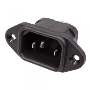 Bulgin PX0580-63 Connecteur d\'Alimentation Panneau, 250V 10A, Fixation à Vis, Faston 6.3mm