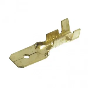 Merkloze FASTON .250 krimpplugconnector, 1mm² kabel, 6.3x0.8mm messing terminal, ROHS