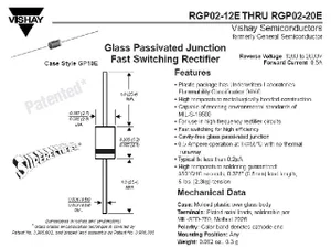 Vishay RGP02-20E 2000V 20A diode de redressement