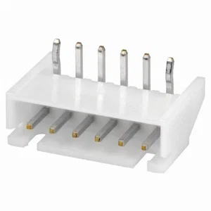 JST S6B-XH-A-1 XH-Serie Printplaatconnector, 6 Contacten, 2.5mm Raster, 90° Hoek, THT