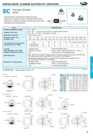 Electrochemical capacitor 100uF 35V