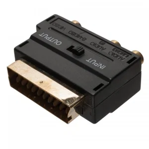 Generieke SCART670194 Adapter, 1xSCART Mannelijk/3xRCA Vrouwelijk/1xSVHS Vrouwelijk, Verguld, met Sc