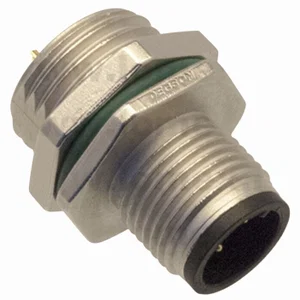 Degson M12 A-Gecodeerde 3-Pins Male Connector, Frontmontage, Soldeerdraad, Goud