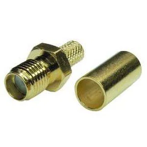 SMA HF Coaxiale Connector Vrouwelijk, recht, Crimp, RG58 Kabel, 50 Ohm