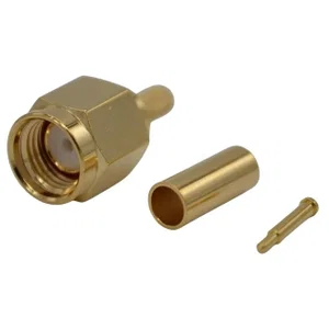 SMA Mannelijke Coaxiale Connector, recht, Crimp, RG174 Kabel, 50 Ohm, verguld
