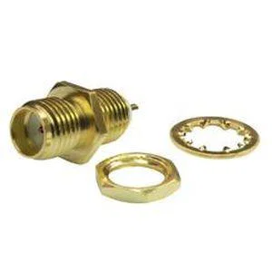 SMA Vrouwelijke Paneelmontage Connector, recht, Soldeer, 50 Ohm