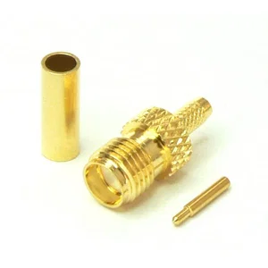 Telegärtner SMA Reverse Vrouwelijke Coaxiale Connector, recht, Crimp, RG174/RG316 Kabel, 50 Ohm, ver