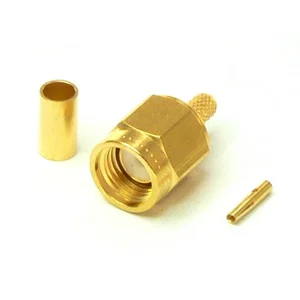 Telegärtner SMA Reverse Mannelijke Coaxiale Connector, recht, Soldeer/Crimp, RG174/RG316 Kabel, 50 O