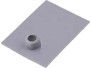 Generic TO220 Varmeledende Silikonepude 15x20x0.3mm, Isoleret Hul, 10 kV/mm