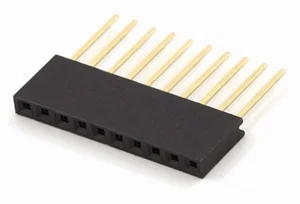 Pin Header Socket, Recht, Stapelbaar, Lang, 10-pins