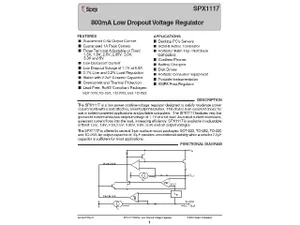 Sipex Corporation SPX1117M3-L-2-5 2.5V 0.8A Régulateur de tension