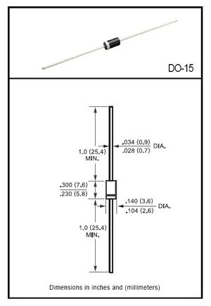 Dc Components Co. SR250 50V 2A diode de redressement