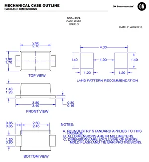 ON Semiconductor SS34FA 40V 3A diode de redressement