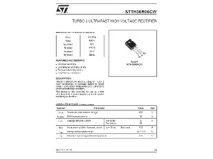 Stmicroelectronics STTH30R06CW 600V 2x15A diode de redressement