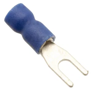 KST SVE2-3.2 Geïsoleerde Vinyl Vorkkabelschoen, Blauw, M3.2 Bout, AWG 16-14, Easy Entry