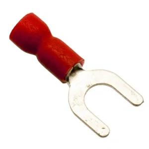 KST SVEL1-5 Geïsoleerde Vinyl Vorkkabelschoen, Rood, M5.4 Bout, AWG 22-16, Easy Entry