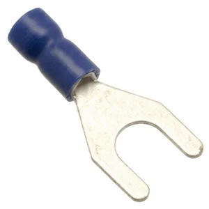 KST SVEL2-6 Geïsoleerde Vinyl Vorkkabelschoen, Blauw, M6.6 Bout, AWG 16-14, Easy Entry
