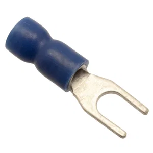KST SVES2-4 Geïsoleerde Vinyl Vorkkabelschoen, Blauw, M4.2 Bout, AWG 16-14, Easy Entry