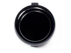 Zwarte Ronde Arcade Drukknop, 30mm Montage, Momentaan (Push-ON)