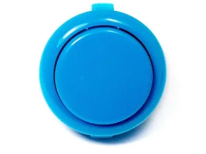 Blauwe Ronde Arcade Drukknop, 30mm Montage, Momentaan (Push-ON)