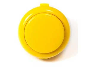 Gele Ronde Arcade Drukknop, 30mm Montage, Momentaan (Push-ON)