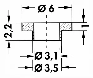 Ninigi TO220 Halvleder Isoleringsskive, Kapsling IB 2, maks. 130°C