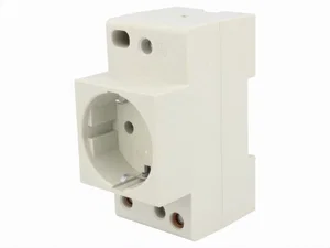 Eti Polam DIN-rail Geaard Schuko Stopcontact, 1-Voudig, Wit, 230V AC, 10A, IP20