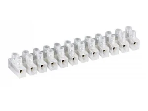 Div 12-polige witte schroefklemmenstrook, 2.5 mm², 24A 400V, polyethyleen