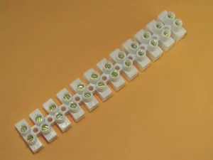 Div 12-polige witte schroefklemmenstrook, 1-4 mm², 6A 380V