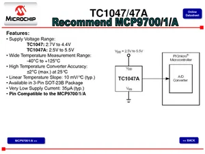Microchip TC1047AVNBTR Temperature Sensor SOT-23