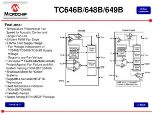 Contrôleur de Vitesse de Ventilateur PWM Microchip TC648BEPA, PDIP-8, Arrêt Automatique, Alerte Surc