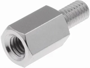 Dremec Threaded Spacer M4, 10mm Length, Brass, Nickel Plated