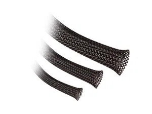 TKH-010 PET Braided Cable Sleeve, 4.8-15.9mm, Black, UL94V-2