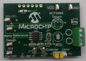 Carte de Conception de Référence RTD Microchip Technology