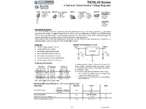Taiwan Semiconductor TS78L03CX 3.3V 0.1A Régulateur de tension