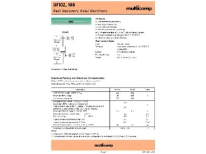 Multicomp UF108 800V 1A diode de redressement